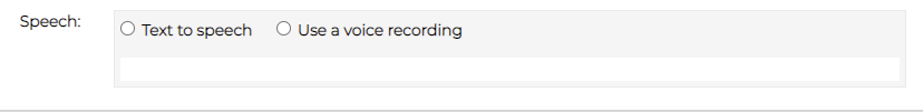 Next, we have an option of Text to Speech. Where we can convert text to audio, or we can also upload a voice recording.