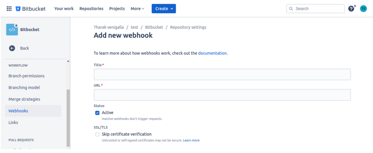 Add  a new webhooks