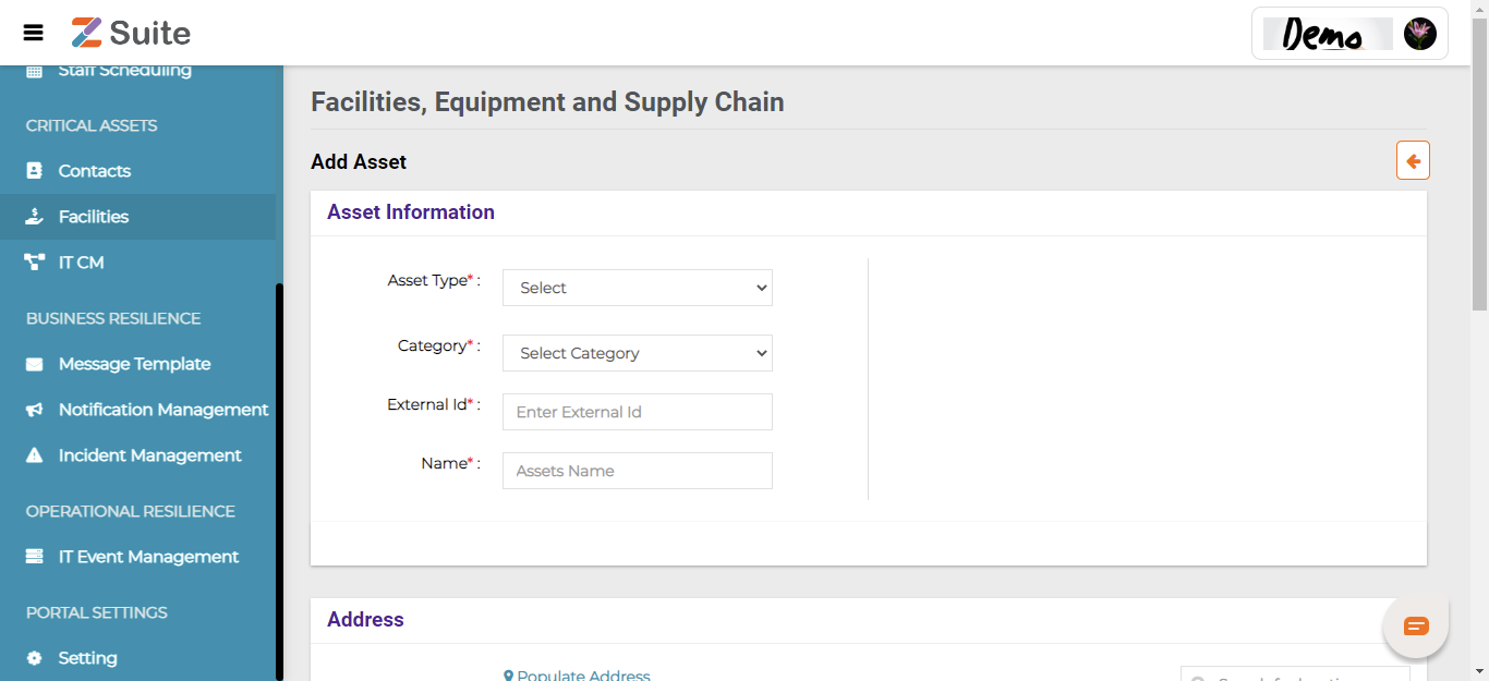 add asset information