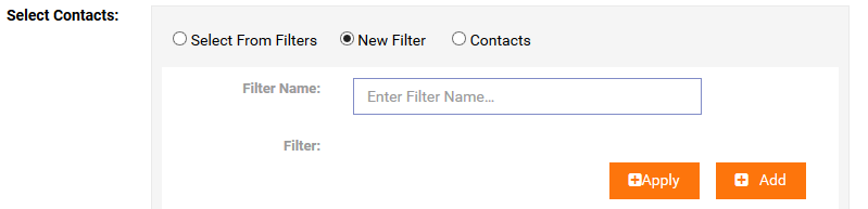 select contacts: new filter