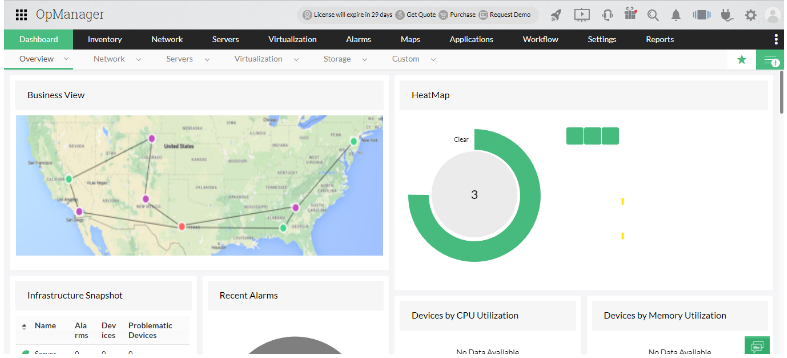 Fill the credentials of opManager default
