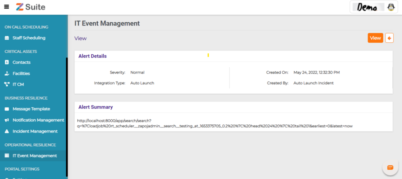  now we saw the notification of alerts in It Event Management-> Alerts2